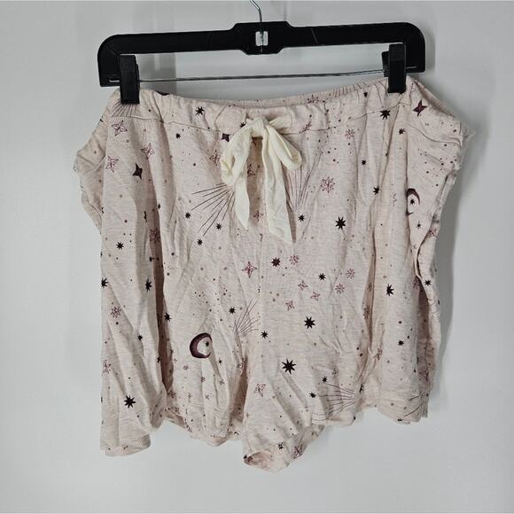 Soma Star Print Terry Long Sleeve Shorts Pajama Set XXL - Picture 9 of 13